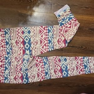 Red white and blue leggings